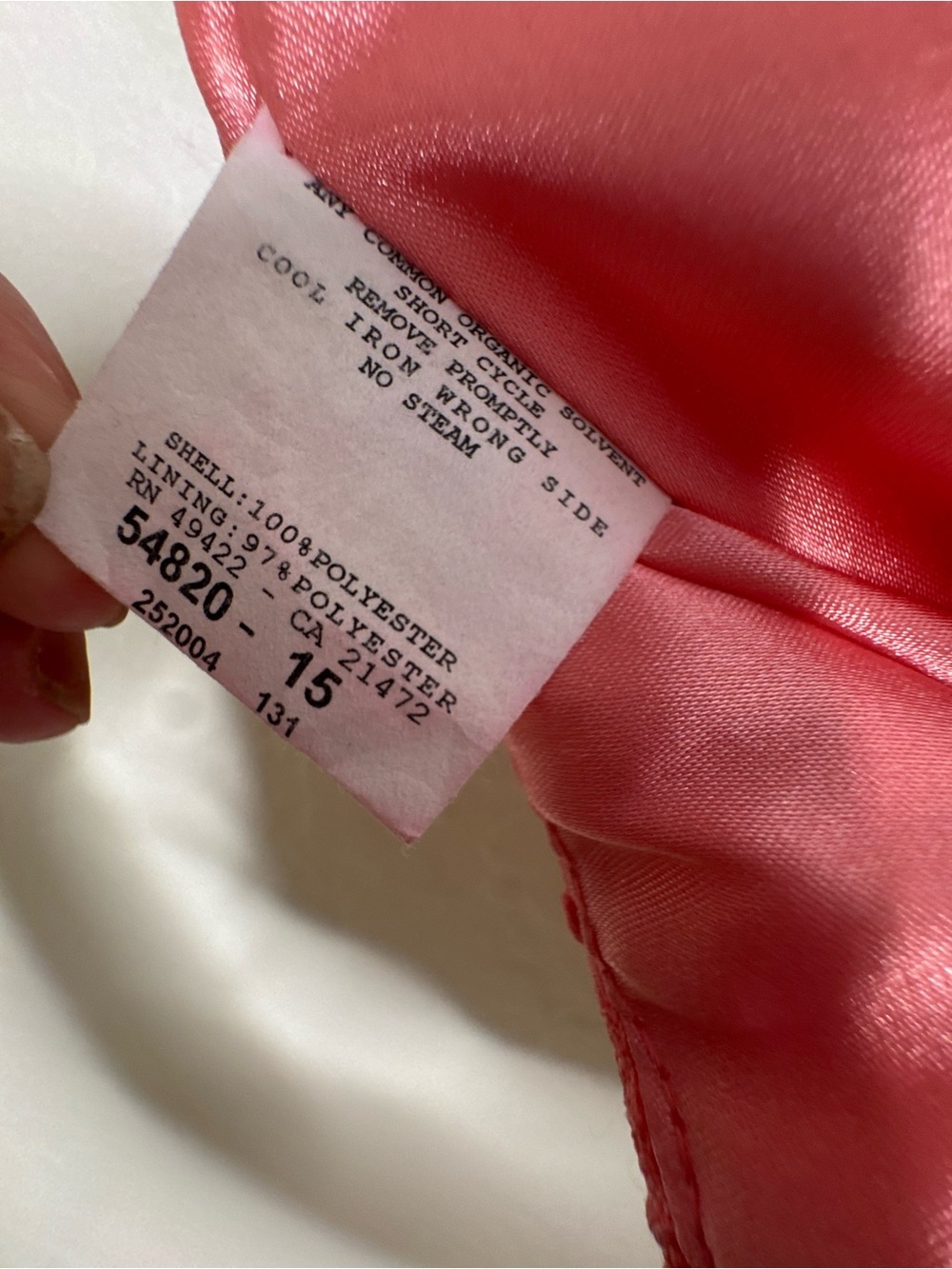 Jessica McClintock Strapless Formal Gown Coral Pink Lace Prom size 2 - Picture 12 of 12